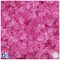 BeadTin Light Pink Transparent 8mm Faceted Bicone Plastic Craft Beads (200pcs)